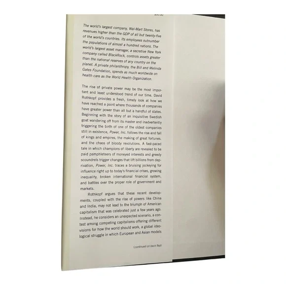 'Power, Inc.' By David Rothkopf - Hard Cover - Picture 3 of 4